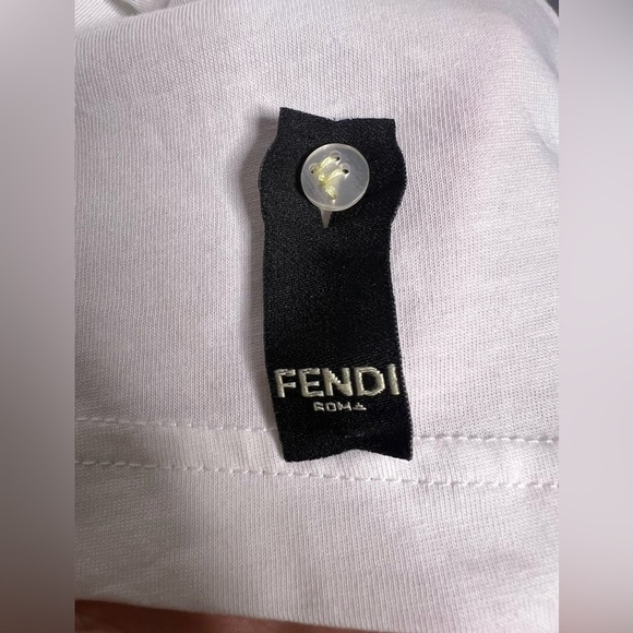 Fendi White Monster Eyes Tee size 52 (XL) - Picture 5 of 8